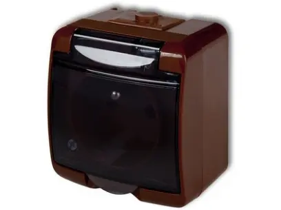 187720_JEDNOZASUVKA-2P-Z-IP54-JUNIOR-HNEDA-DYM-4GHE-1D