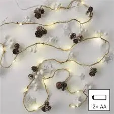 Vianočná LED reťaz EMOS DCGW04 2xAA teplá biela