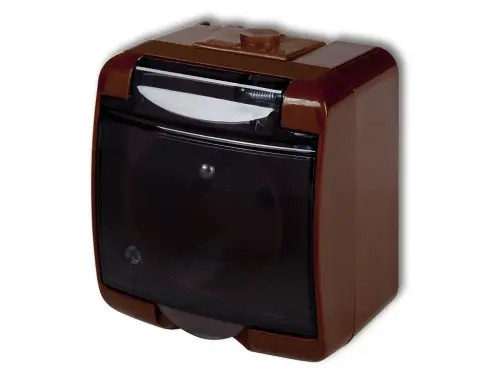 187720_JEDNOZASUVKA-2P-Z-IP54-JUNIOR-HNEDA-DYM-4GHE-1D