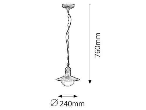 Záhradné svietidlo Rabalux 8737 1x60W E27 230V IP44