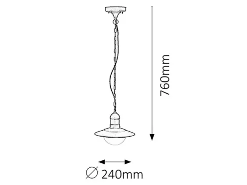 Záhradné svietidlo Rabalux 8717 1x60w E27 230V IP44