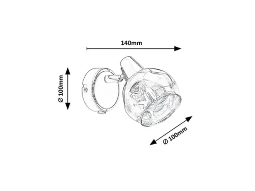 Bodové svietidlo Rabalux 5346 1x40W E14 230V IP20