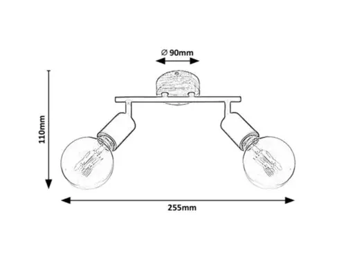Bodové svietidlo Rabalux 3977 2x40W E27 230V IP20
