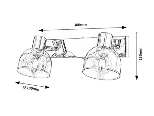 Bodové svietidlo Rabalux 3249 2x40W E14 230V IP20