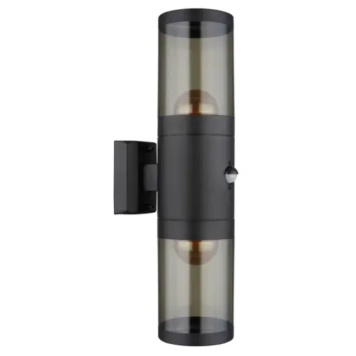 Záhradné svietidlo Globo 32014-2BSS 2x60W E27 230V IP44 , senzor