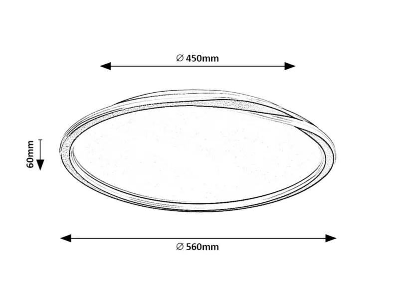 Stropné svietidlo Rabalux 71291 LED 40W 2450lm 3000K 230V IP20