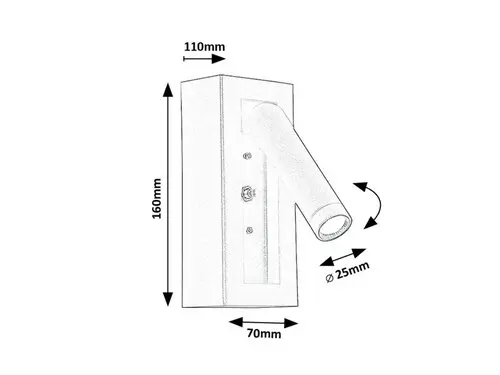 Nástenné svietidlo Rabalux 71286 LED 4W 220lm 3000K 230V IP20