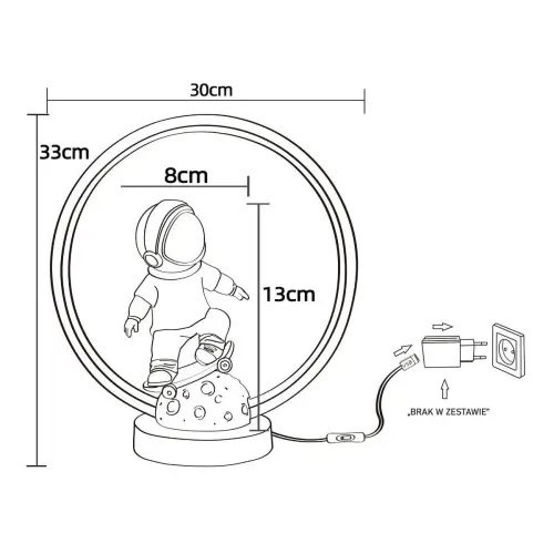 Detská stolná lampa LED 4W 150lm 3000K 230V IP20