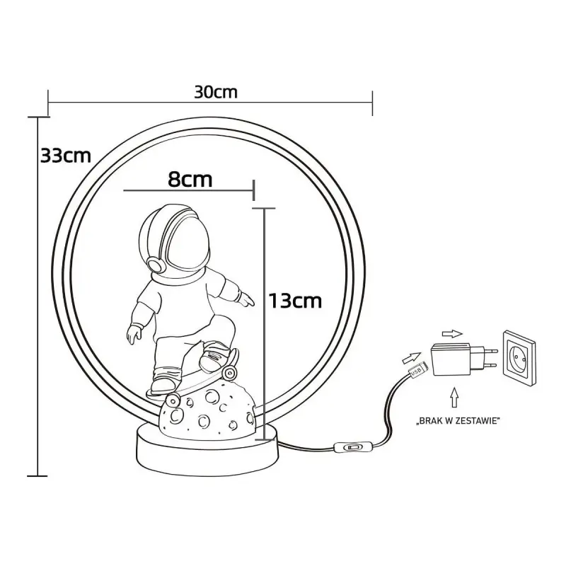 Detská stolná lampa LED 4W 150lm 3000K 230V IP20