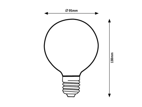 Žiarovka Rabalux G95  LED 12W 2000lm 4000K E27 230V IP20