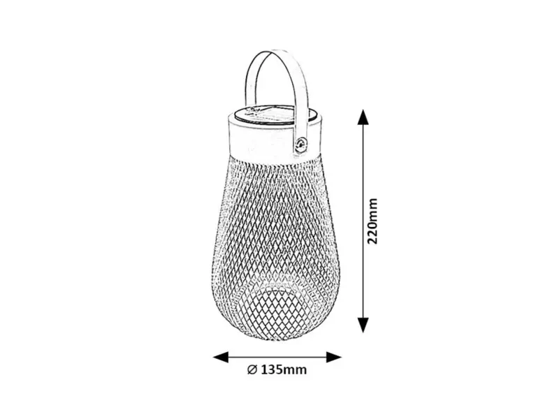 Záhradné svietidlo Rabalux 77176 LED stolové solárne 0,16W 2lm 3000K IP44