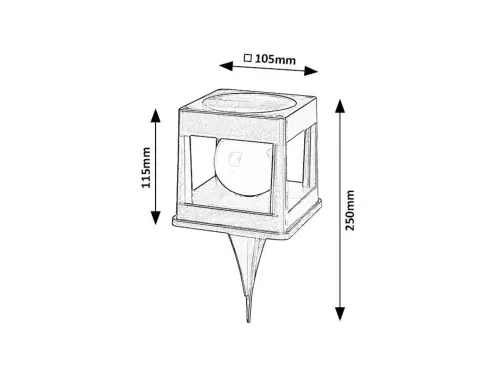 Záhradné svietidlo Rabalux 77188 solárne zapichovacie LED 0,3W 6lm 2500-3000K IP44