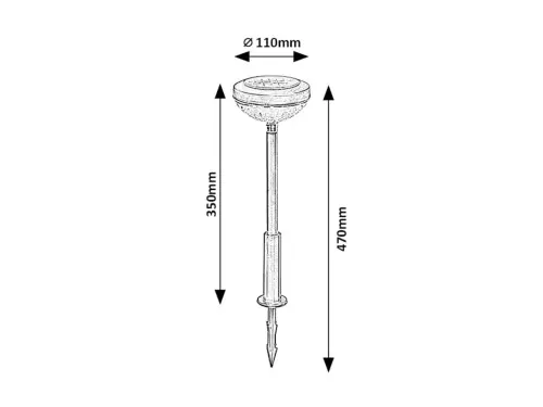 Záhradné svietidlo Rabalux 77177 LED solárne zapichovacie 0,1W 3lm 3000K+RGB IP44