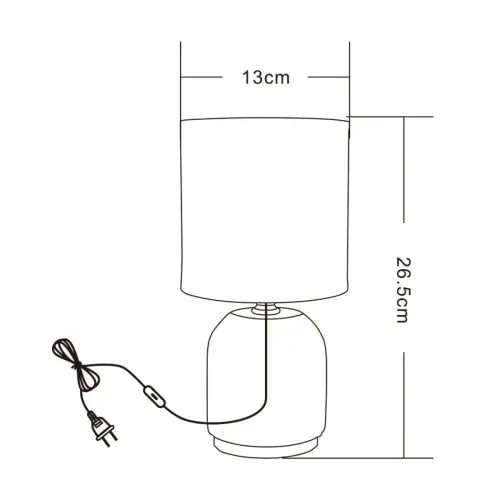 Stolové svietidlo ZUMA LINE HS8723-GR 1x40W E14 230V IP20