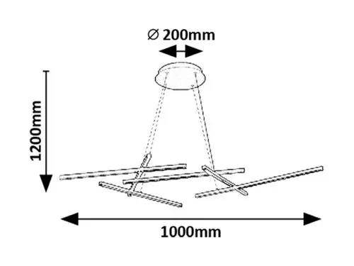 Luster Rabalux 72369 LED 40W 2400lm 3000K/4000K/6500K 230V IP20