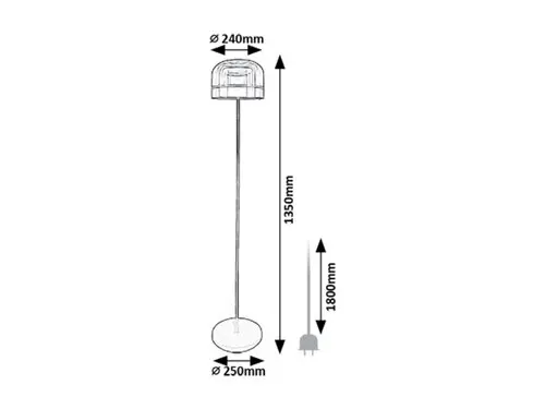 Stojanová lampa Rabalux 74038 LED 20W 1050lm 3000K-6000K 230V IP20