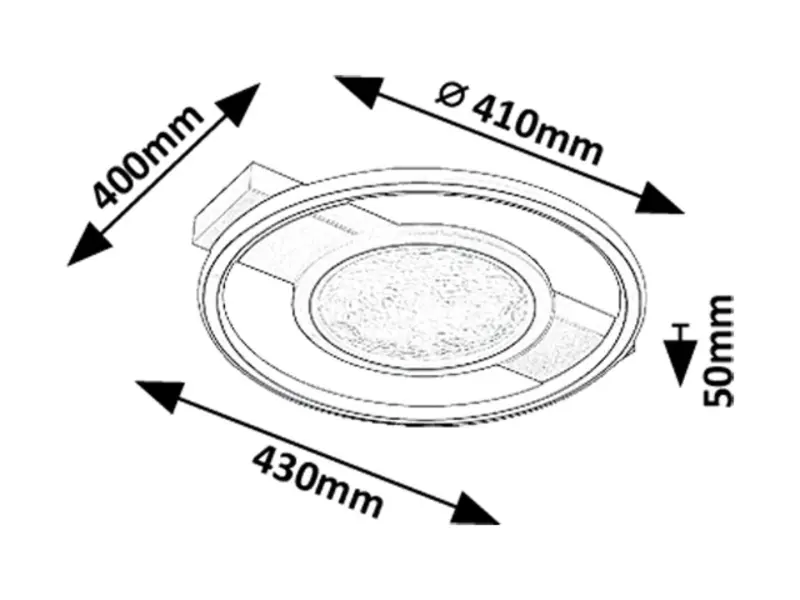 Stropné svietidlo Rabalux 71377 LED 50W 2000lm 3000K 230V IP20