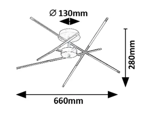 Luster Rabalux 71339 LED 40W 2800lm 3000K 230V IP20