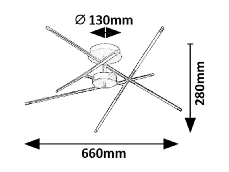 Luster Rabalux 71339 LED 40W 2800lm 3000K 230V IP20