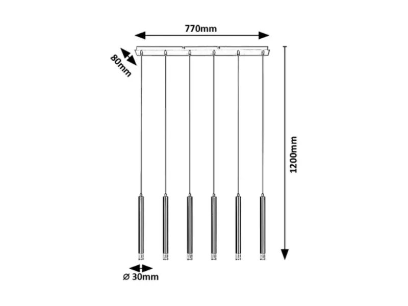 Luster Rabalux 72363 6x5W G9 230V IP20