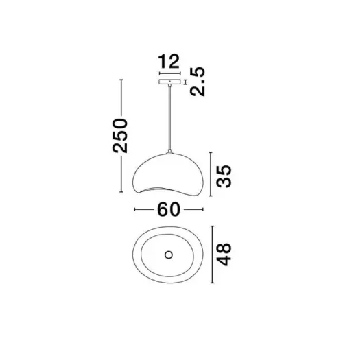 Luster NOVA LUCE 9002662 1x12W E27 230V IP20