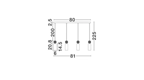 Luster NOVA LUCE 9019794 4x5W G9 230V IP20