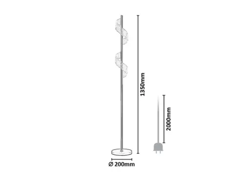 Stojanové svietidlo Rabalux 74415 LED 12W 1410lm 3000K 230V IP20