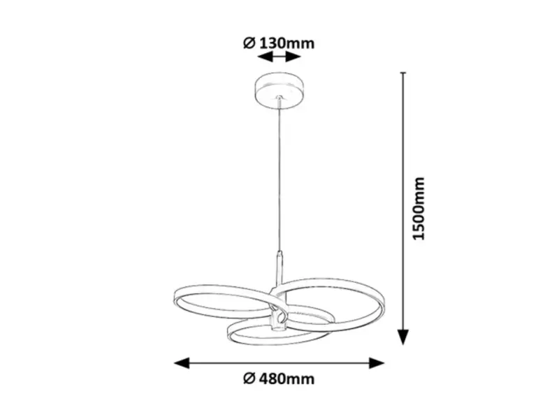 Luster Rabalux 72400 LED 50W 4000lm 3000-6500K 230V IP20