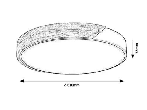 Stropné svietidlo Rabalux 71419 LED 40W 3900lm 3000/4000/6500K 230V IP20